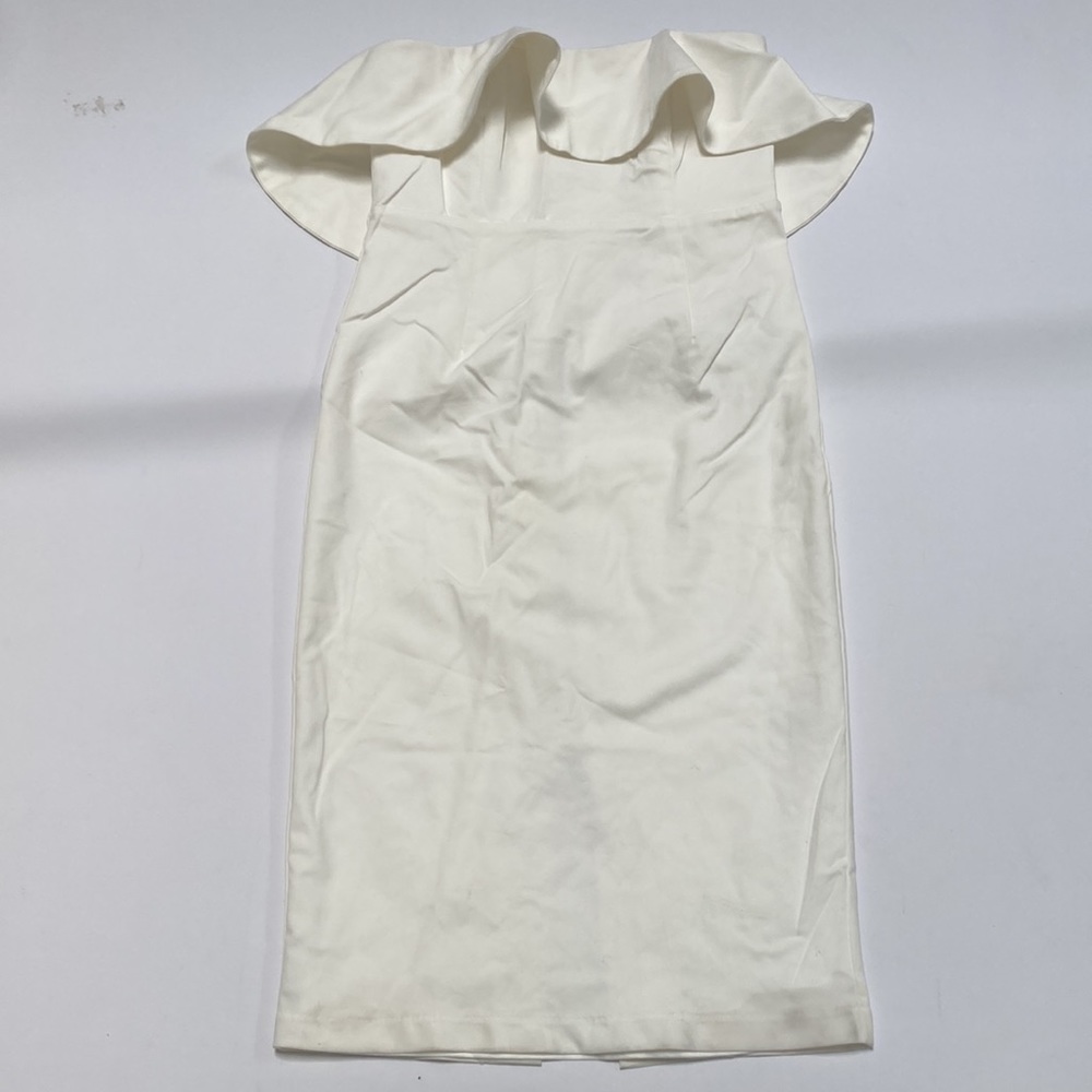 Bardot Ivory Off-Shoulder Ruffle Mini Dress - Picture 2 of 10